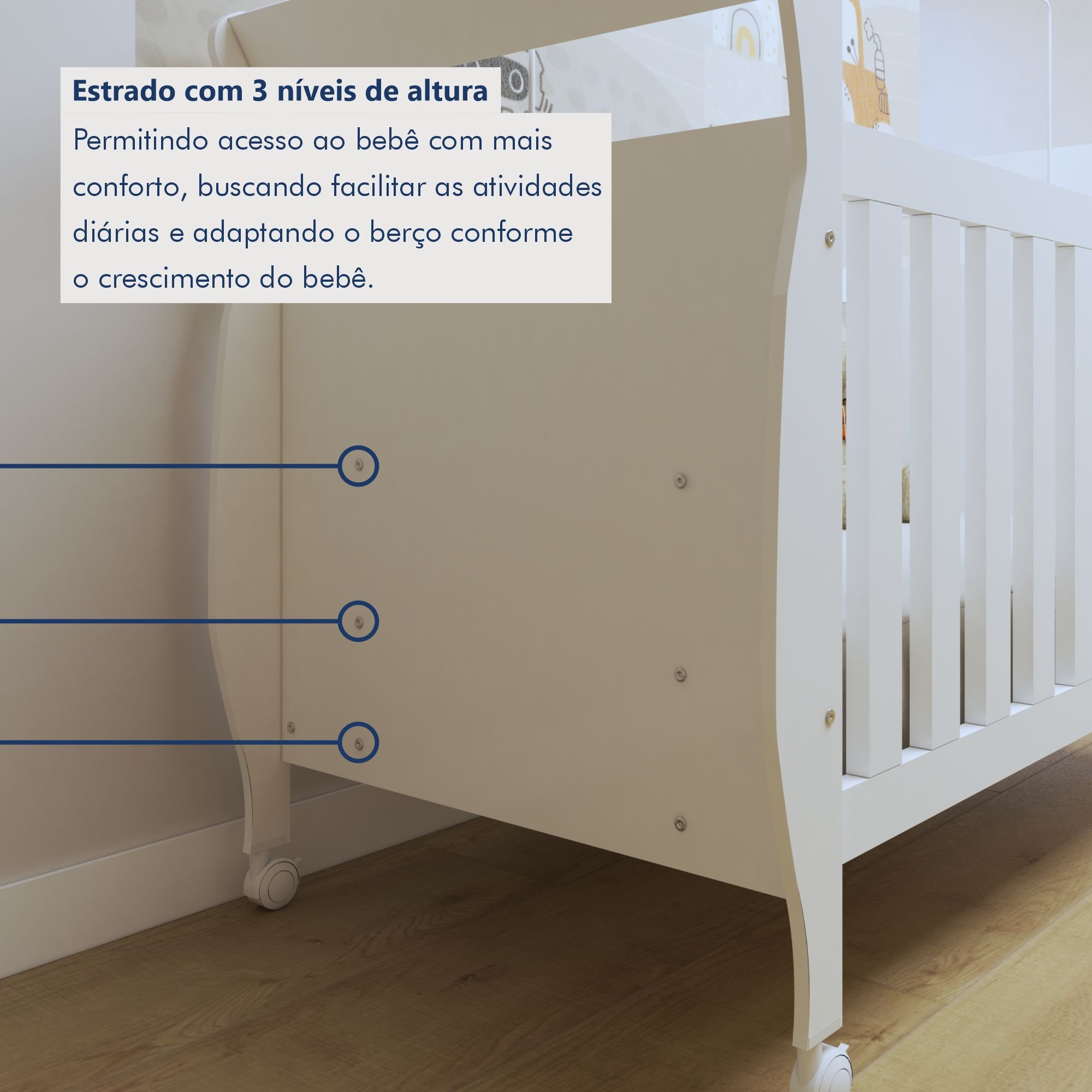 Berço Mini Cama 100% MDF Slim - 4