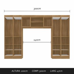 Guarda Roupa Casal Modulado Rubia Boreal/grafite - Móveis Arapongas Boreal/grafite - 2 Guarda Roupa Casal Modulado Rubia Boreal/grafite - Móveis Arapongas Boreal/grafite - 2