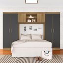 Ver imagem 1 de Guarda Roupa Casal Modulado Rubia Boreal/grafite - Móveis Arapongas Boreal/grafite