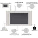 Ver imagem 4 de Rack para Sala com Painel para TV 75 pol com LED 243cm Novare C04 Off White Matte Freijó - Lyam Deco
