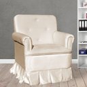 Ver imagem 2 de Poltrona Para Quarto Amamentação Com Balanço Suede Estopar Laura Suede Cappuccino