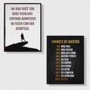 Ver imagem 2 de Kit 2 Quadros Motivacionais Faça Acontecer 24x18cm - com vidro:Madeira branca
