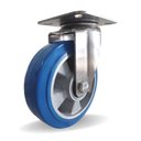 Ver imagem 3 de Rodizio Inox 8x2 Roda Pu Elástico Azul S/ Freio 700 Kg