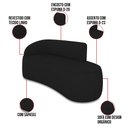 Ver imagem 3 de Sofá 3 Lugares Orgânico 180cm Morgan e Poltrona Lua Linho Preto D03 - D’Rossi