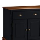 Ver imagem 2 de Balcão Buffet 3 Portas 2 Gavetas 60803 Hannover Linz Móveis - Preto/imbuia Glazer