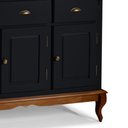 Ver imagem 3 de Balcão Buffet 3 Portas 2 Gavetas 60803 Hannover Linz Móveis - Preto/imbuia Glazer