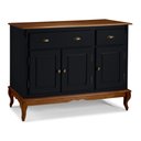 Ver imagem 1 de Balcão Buffet 3 Portas 2 Gavetas 60803 Hannover Linz Móveis - Preto/imbuia Glazer