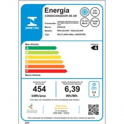 Ar Condicionado Split Hi Wall Inverter Hitachi Airhome 12.000 Btus Frio 220v R-32 - 5