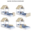 Ver imagem 5 de Cama Solteiro Infantil Montessoriana Casinha Nana Branco/carvalho C06 - Mpozenato