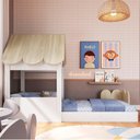 Ver imagem 6 de Cama Solteiro Infantil Montessoriana Casinha Nana Branco/carvalho C06 - Mpozenato