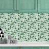 Papel de Parede Pastilha Verde e Cinza Adesivo Cozinha Banheiro - 4