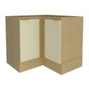 Ver imagem 2 de Balcão com Rodapé de Canto ''L'' 2 Portas e 2 Prateleiras 90cm Nanda TM4216 Nature/Arenas