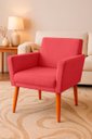 Ver imagem 2 de Poltrona Cadeira para Sala Confortável e Minimalista Paris em Suede Rosa