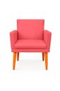 Ver imagem 1 de Poltrona Cadeira para Sala Confortável e Minimalista Paris em Suede Rosa