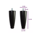 Ver imagem 2 de Kit 6 Pés para Cama Box ou Baú Juvene 12cm com Regulagem Cor:preto