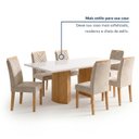 Ver mais imagens de Conjunto de Mesa de Jantar 6 Lugares Isla e Carol Vidro MDF Cinamomo Off White