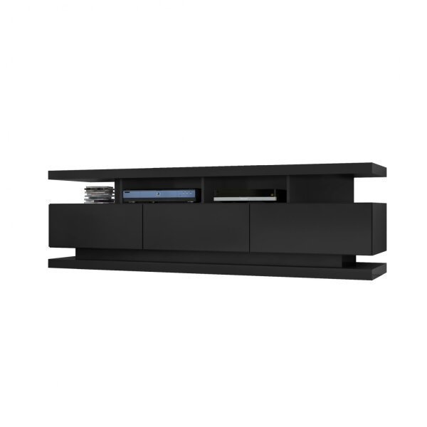 Conjunto Sala de Estar Rack com Painel Blackwood Gamer Espresso
