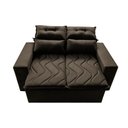 Ver imagem 5 de Sofá Retrátil e Reclinável 1.50m Cama Inbox Smal com Bordado Pantográfico Suede Café