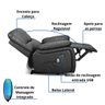 Poltrona do Papai Reclinável Elétrica e Massagem Corino Premium - Xr6097 - Preto - 4