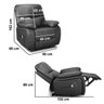 Poltrona do Papai Reclinável Elétrica e Massagem Corino Premium - Xr6097 - Preto - 5