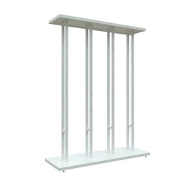 Expositor de Tênis Bonés Bolas Duplo 4 Colunas Linha Screw New Comac Branco - 1