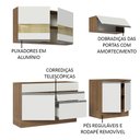 Ver imagem 5 de Armário de Cozinha Compacta 200cm Rustic/Branco Glamy Madesa 07
