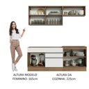 Ver imagem 6 de Armário de Cozinha Compacta 200cm Rustic/Branco Glamy Madesa 07