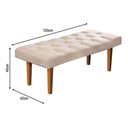 Ver imagem 2 de Recamier Quarto Sala Banco Paris 130cm Suede Pavia - Bege