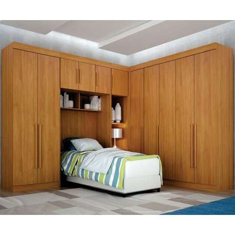 Modulado Solteiro Orion 100%MDF Cinamomo - Leifer Móveis