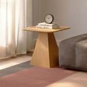 Ver imagem 4 de Mesa de Canto Auxiliar Quadrada 50 cm Base Pirâmide 100% MDF Dalla Costa Cor:Carvalho Rosé
