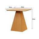 Ver imagem 3 de Mesa de Canto Auxiliar Quadrada 50 cm Base Pirâmide 100% MDF Dalla Costa Cor:Carvalho Rosé