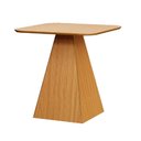 Ver imagem 2 de Mesa de Canto Auxiliar Quadrada 50 cm Base Pirâmide 100% MDF Dalla Costa Cor:Carvalho Rosé