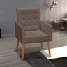 Poltrona Monique Plus Veludo Cappuccino Pés Palito Qualé Qualé - 2