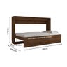 Cama Dobrável Dobra Parede 0,90 Solteiro C/ Colchão D20 Malbec - 5