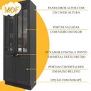 Ver imagem 3 de Cozinha Modulada Completa Americana 100% MDF 350cm com Rodapé Provence Multimóveis Crink-CPL001