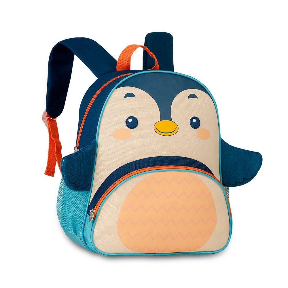 MOCHILA BOLSA ESCOLAR INFANTIL TUBARÃO PINGUIM PATINHO UNISSEX:Laranja