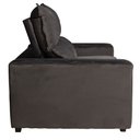 Ver imagem 2 de Sofá Reclinável 2 Lugares 1,80m Qatar Veludo Marrom com 4 Posições Espuma D23 para Sala de Estar