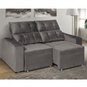 Ver imagem 3 de Sofá Reclinável 2 Lugares 1,80m Qatar Veludo Marrom com 4 Posições Espuma D23 para Sala de Estar