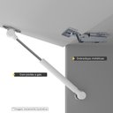 Ver imagem 6 de Kit 02 Armários Aéreo Multiuso Geladeira Lux 80cm 100% MDF Basculante Branco TX Fosco - Abmaza