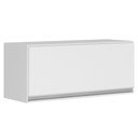 Ver imagem 5 de Kit 02 Armários Aéreo Multiuso Geladeira Lux 80cm 100% MDF Basculante Branco TX Fosco - Abmaza