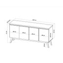 Ver imagem 3 de Balcão Buffet Flip 4 Portas 2 Prateleiras Mel/off White - Viero Móveis