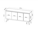 Ver imagem 3 de Balcão Buffet Flip 4 Portas 2 Prateleiras Mel/off White - Viero Móveis