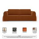 Ver imagem 5 de Sofá Living Bloom 180cm 02 Lugares com Pés de Madeira Bouclê Terracota - Abmaza
