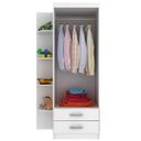 Ver imagem 2 de Guarda-Roupa Infantil 2 Portas 2 Gavetas com 4 Prateleiras Externas Espresso Móveis