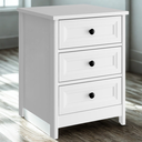 Ver imagem 2 de Mesa de Cabeceira 3 Gavetas 45 Cm Dm111 Branco Dtall