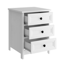 Ver imagem 4 de Mesa de Cabeceira 3 Gavetas 45 Cm Dm111 Branco Dtall