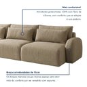 Ver imagem 5 de Sofá Cama Modular Orgânico Retrátil 4 Lugares 250cm Base Madeira Maciça Oxford