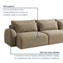 Ver imagem 7 de Sofá Cama Modular Orgânico Retrátil 4 Lugares 250cm Base Madeira Maciça Oxford