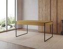 Ver imagem 1 de Mesa Industrial Filadélfia 137x90 Ferro Preto Tampo Canela
