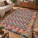 Ver imagem 2 de Tapete Egípcio Lahore Kilim 07 Multi 2,00x2,50m Abtex
